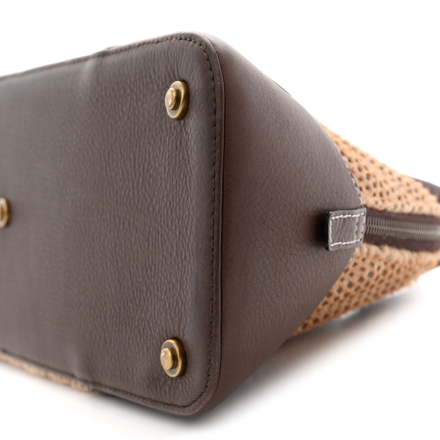 Pony Hair Calfskin Cadillac Tote Brown