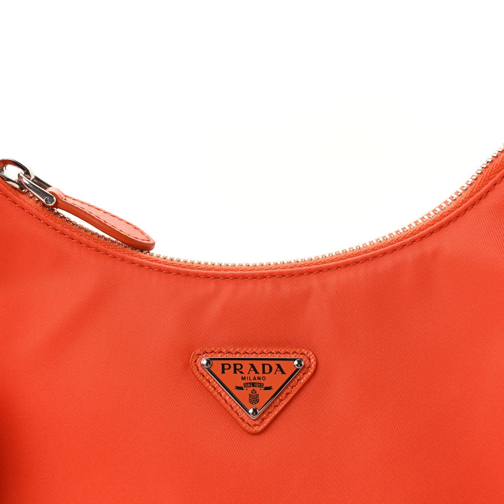 Re-Nylon Saffiano Mini Re-Edition 2005 Bag Arancio