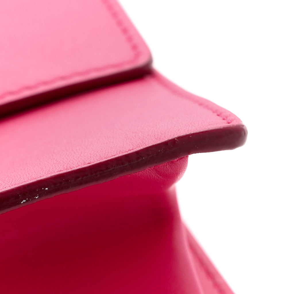 Smooth Calfskin Aileen Gancio Lock Shoulder Bag Pink