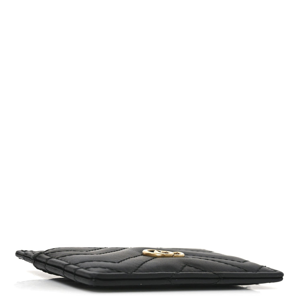 Calfskin Matelasse GG Marmont  Holder Black