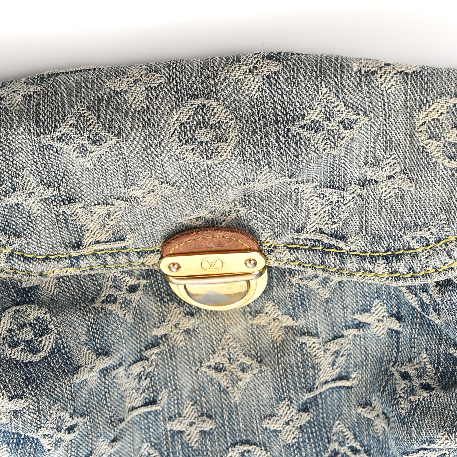 Monogram Denim Mini Pleaty Blue