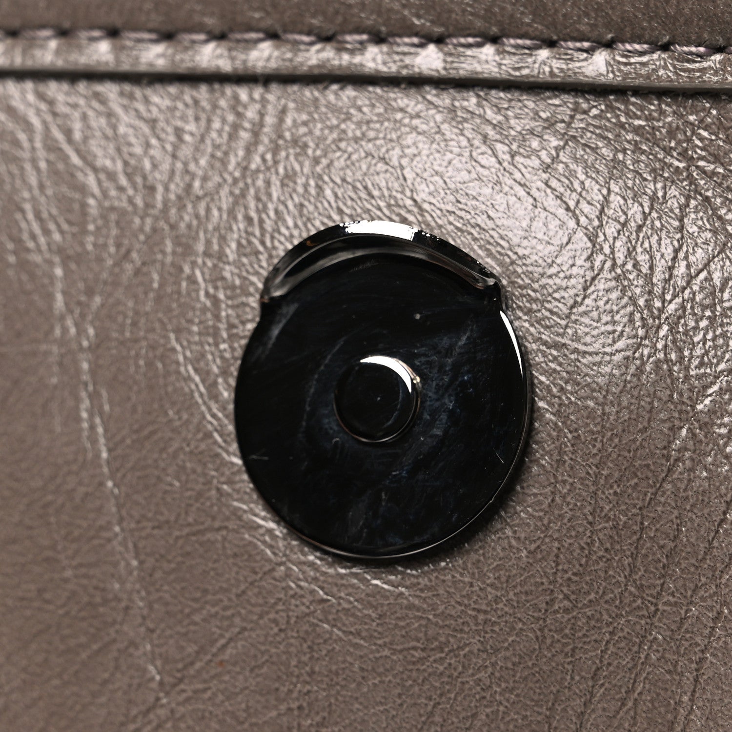 Crinkled Calfskin Matelasse Monogram Medium Niki Chain Satchel Greyish Brown