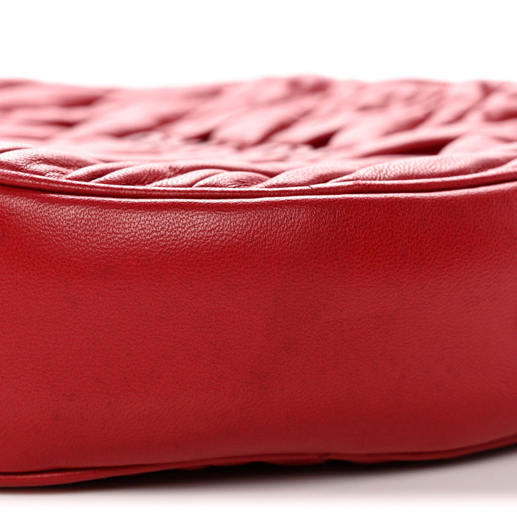 Nappa Matelasse Heart Shoulder Bag Fuoco