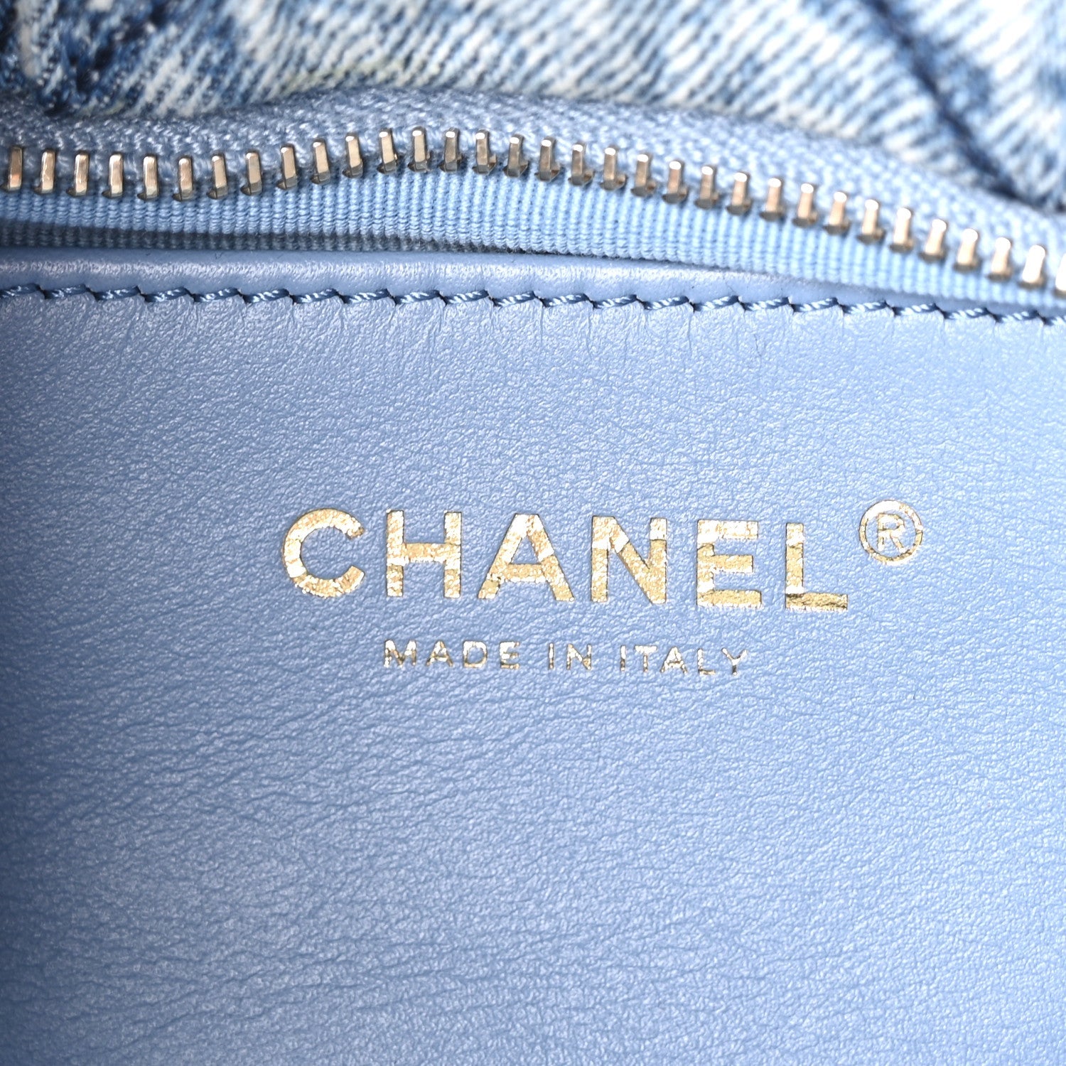 Washed Denim Quilted Mini Bow Bag Blue