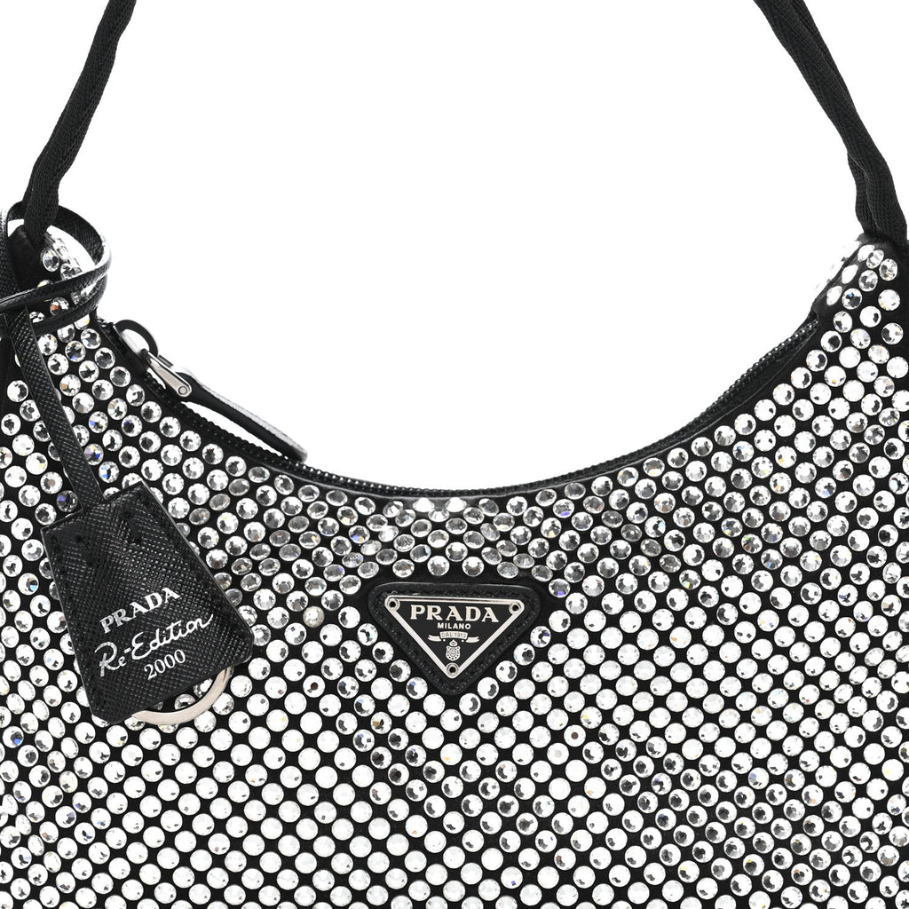 Satin Crystal Mini Re-Edition 2000 Bag Cristal