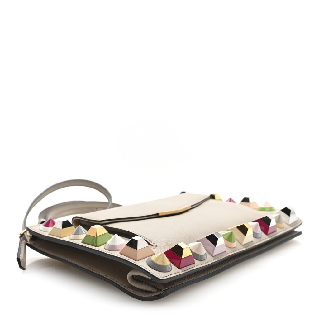 Vitello Dolce Studded Mini 2Jours Pouch Cuoio Multicolor