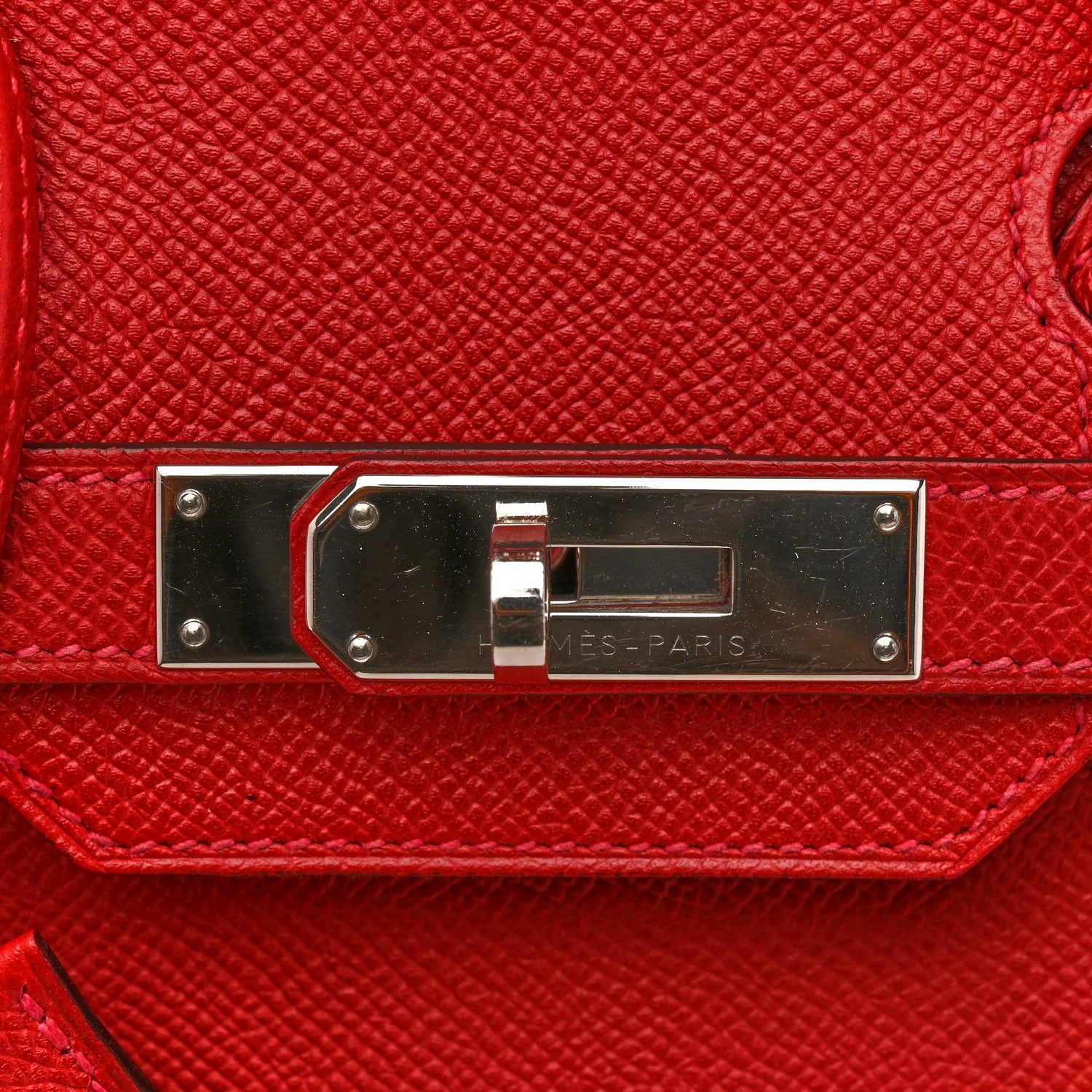 Epsom Birkin 30 Rouge Casaque