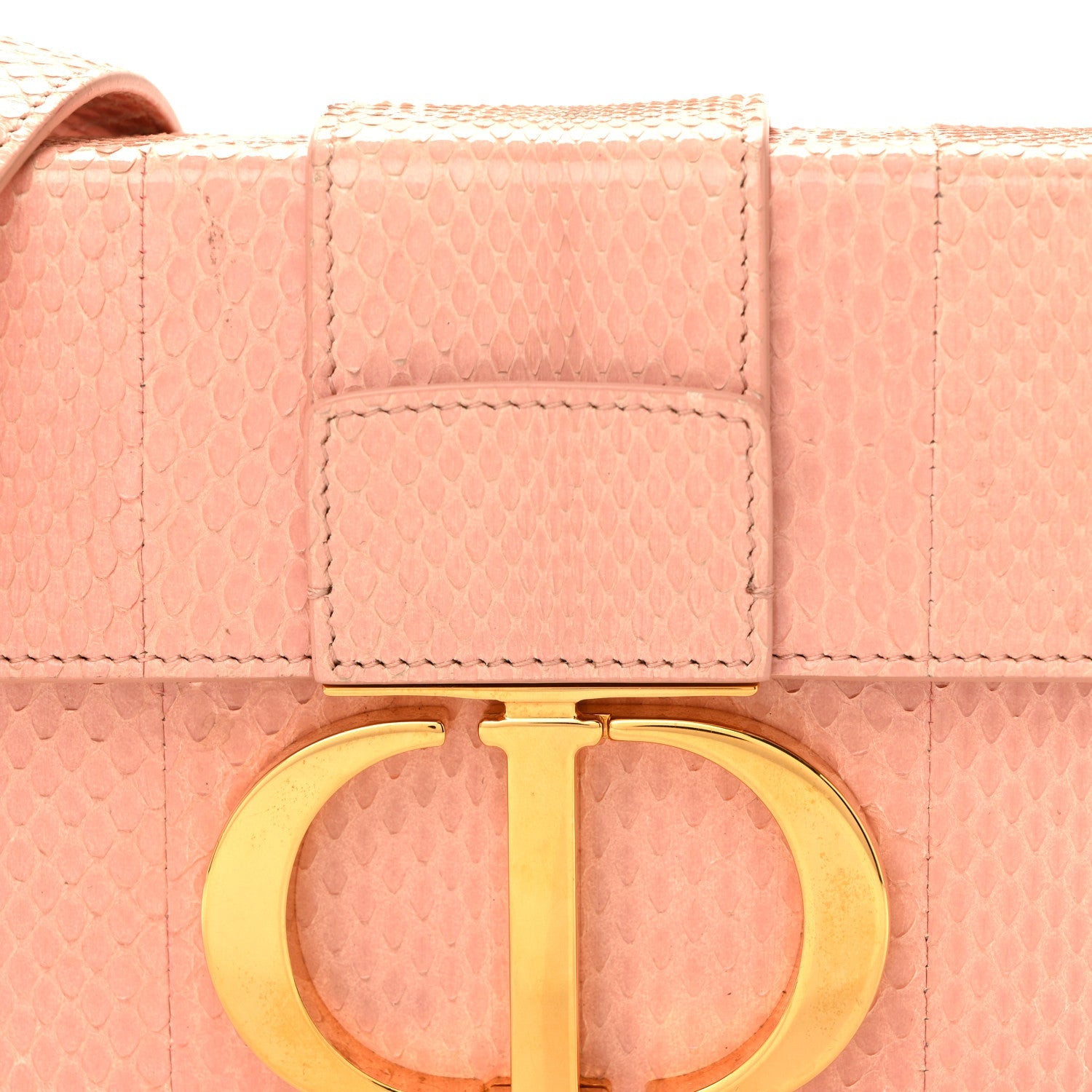 Snakeskin 30 Montaigne Box Bag Rose Clair