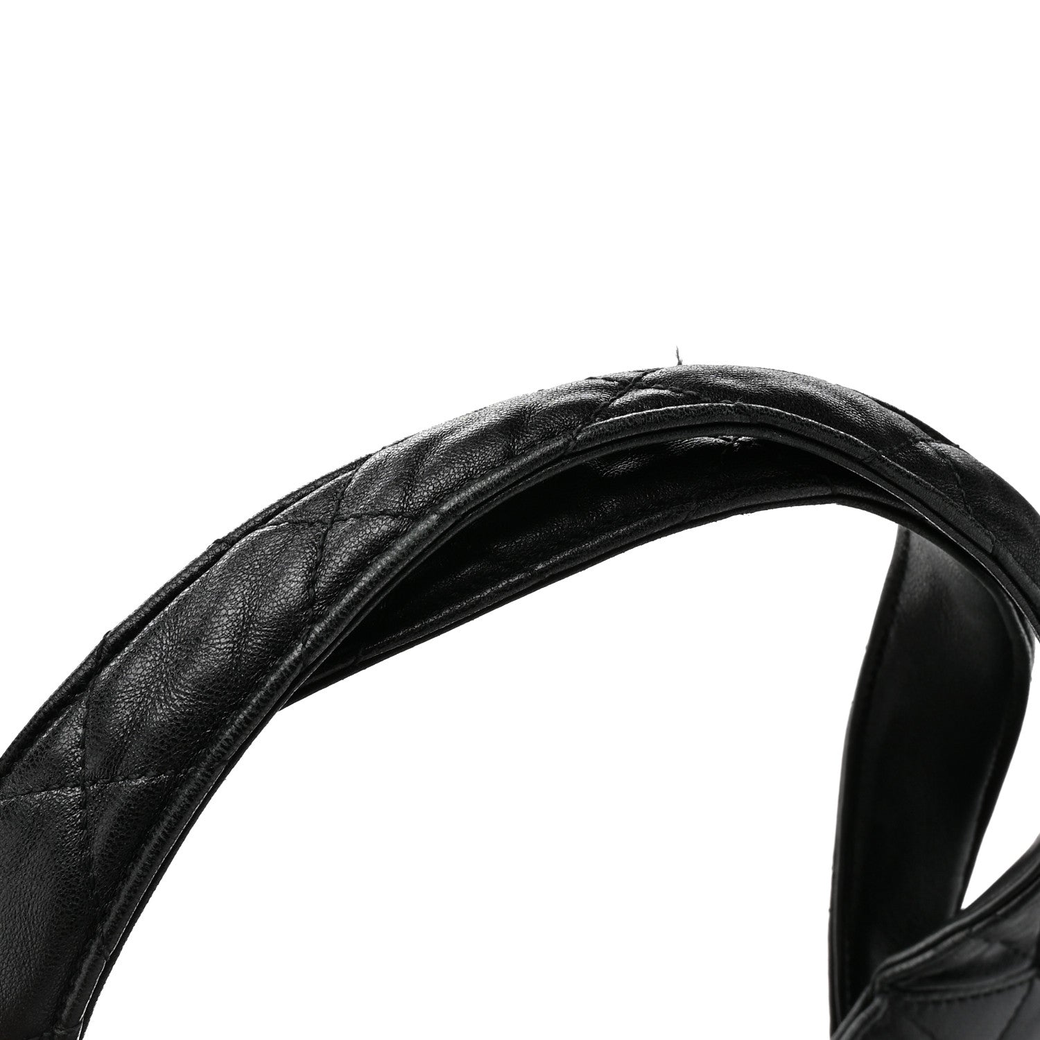 Lambskin Quilted Maxi Icare Shopping Tote Black