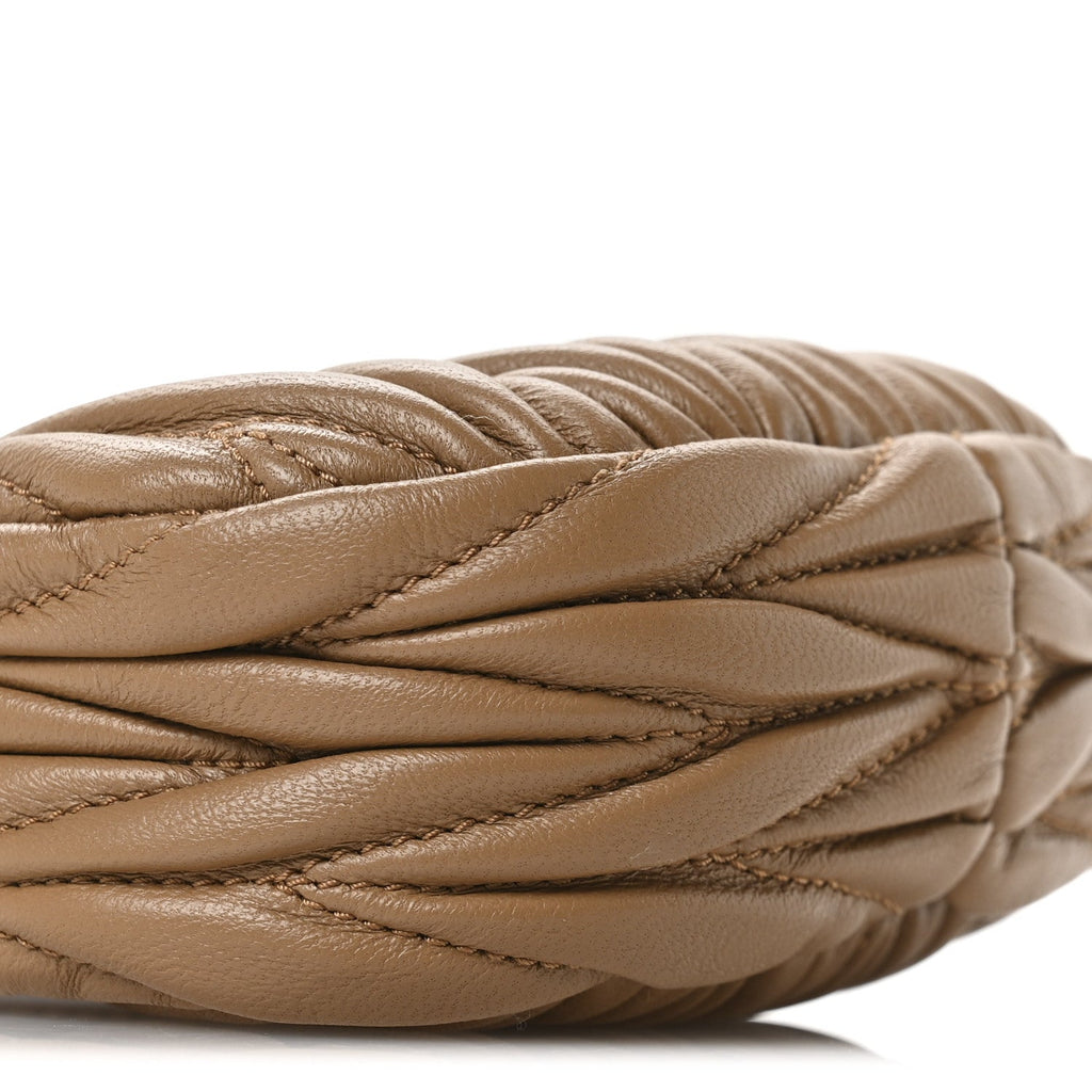 Nappa Matelasse Micro Wander Hobo Caramel
