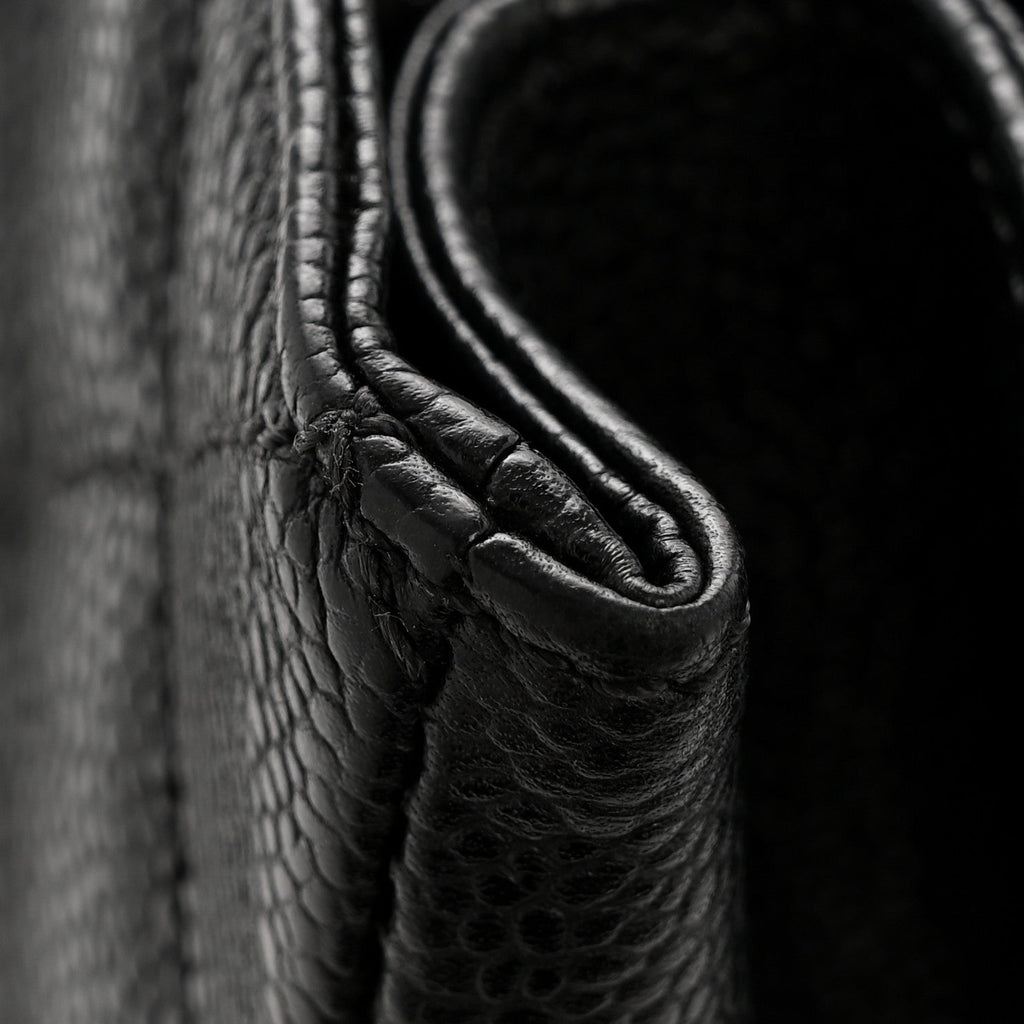 Caviar Quilted Grand Shopping Tote GST Black