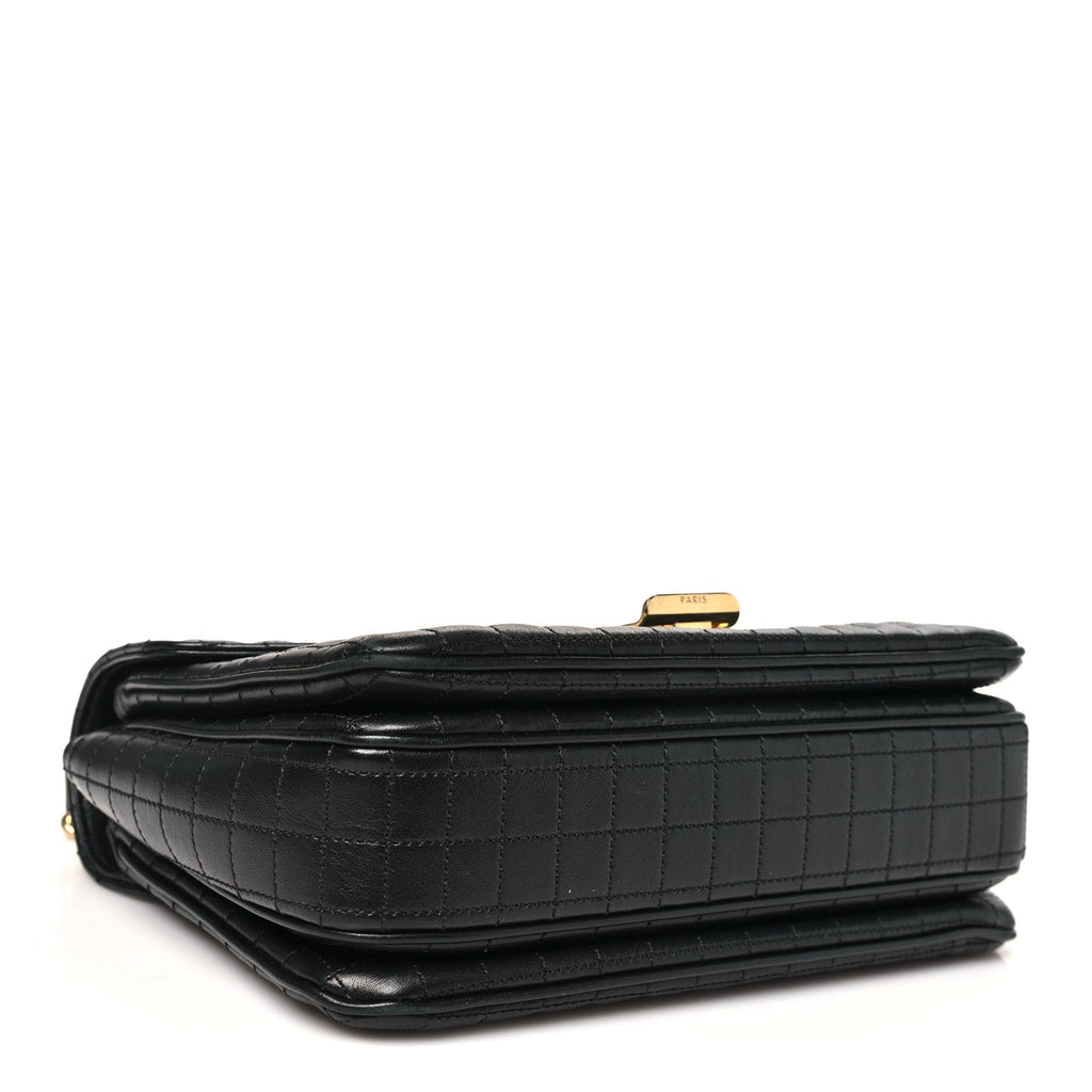 Calfskin Quilted Medium C Bag Black
