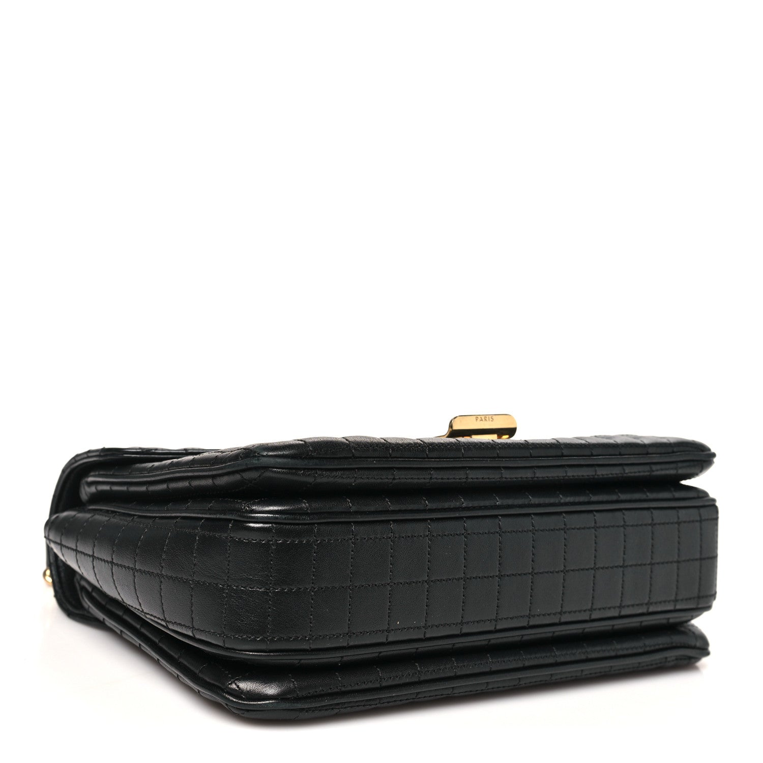Calfskin Quilted Medium C Bag Black