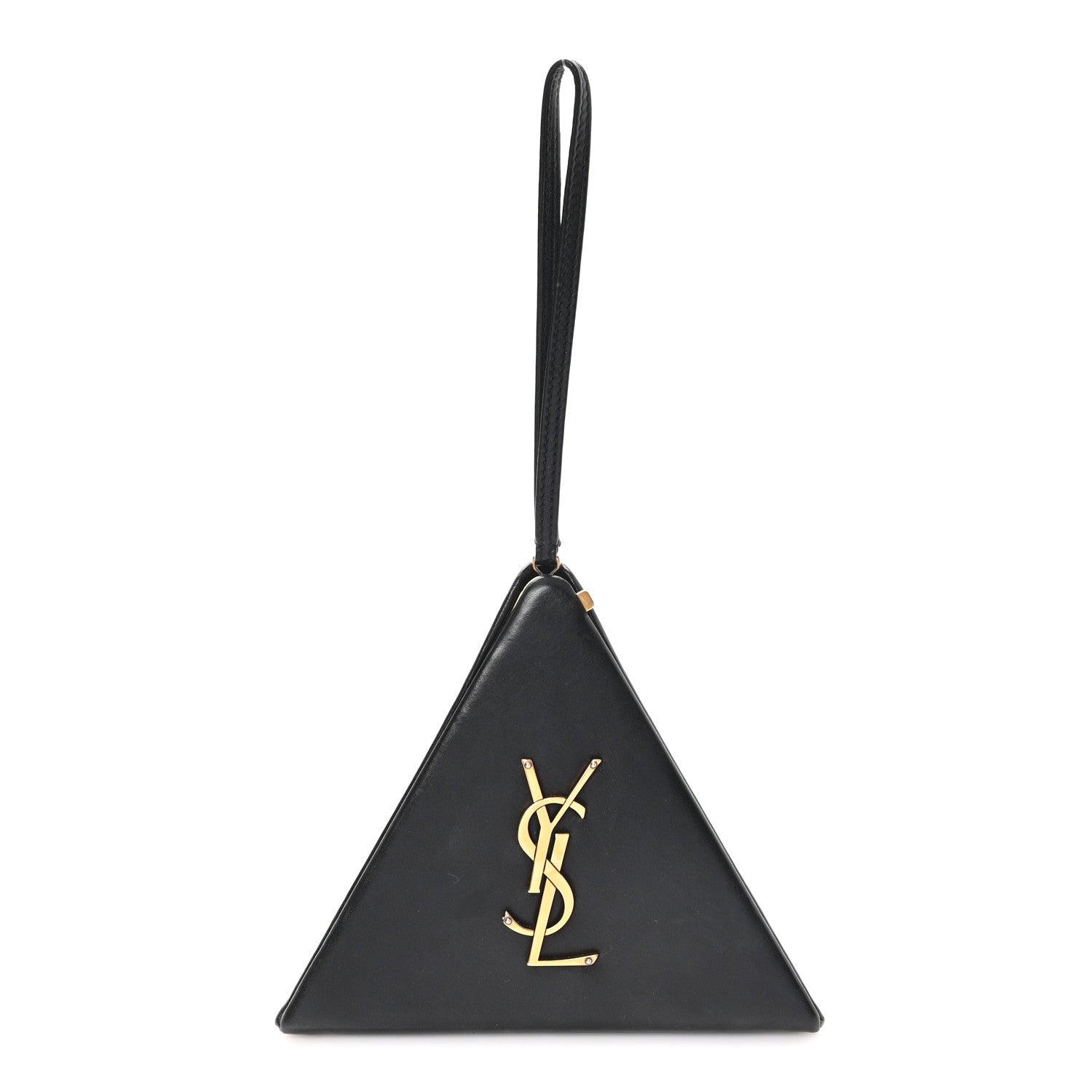 Lambskin Pyramid Clutch Black