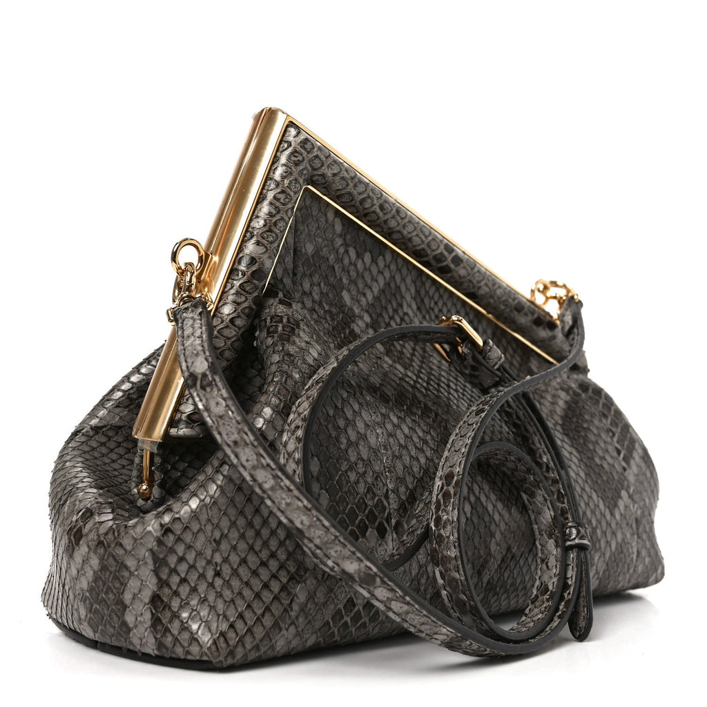 Snakeskin Small Fendi First Dark Grey