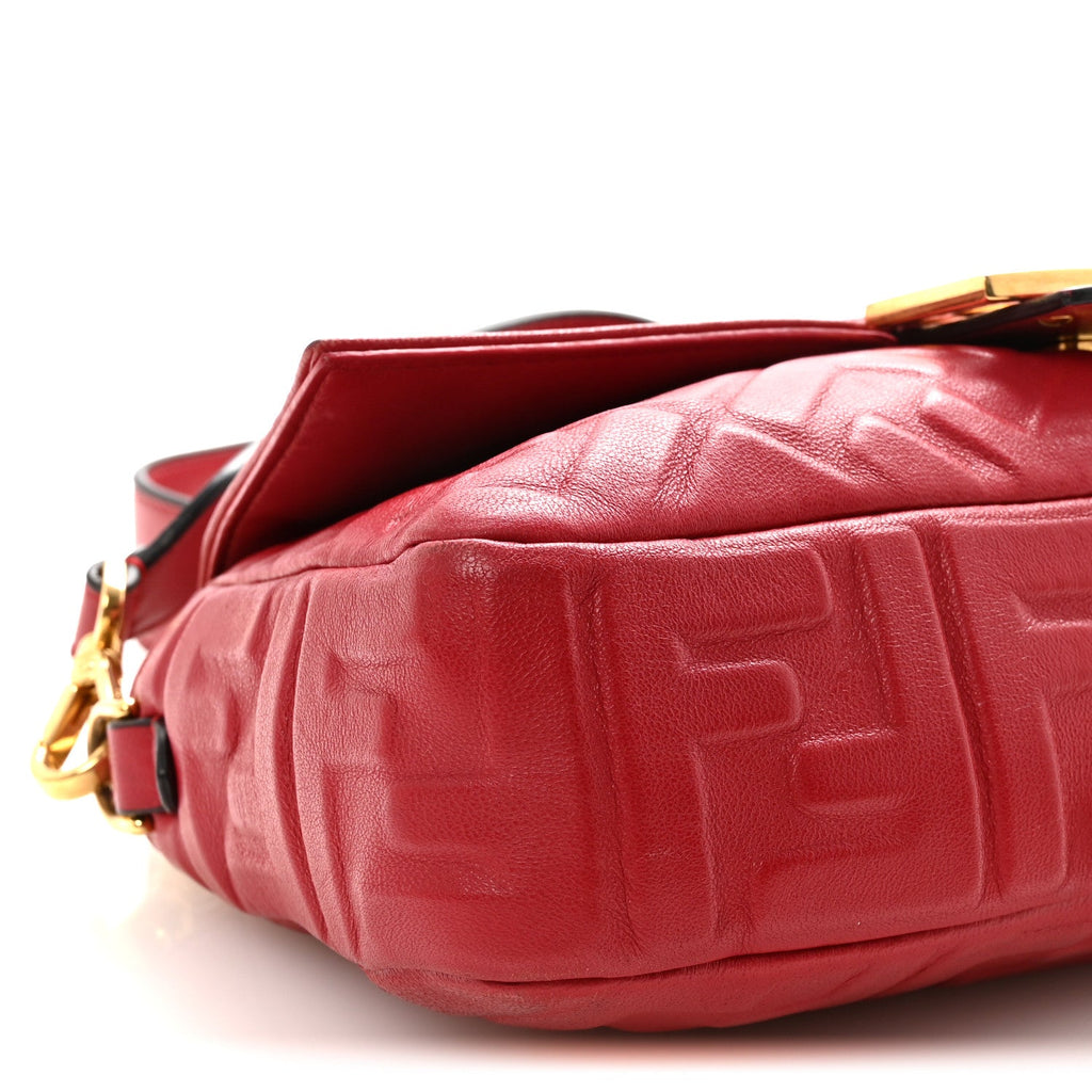 Nappa FF 1974 Embossed Baguette Fragola