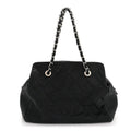 Crinkled Calfskin Grand Timeless Shopping Tote GTT Dark Blue