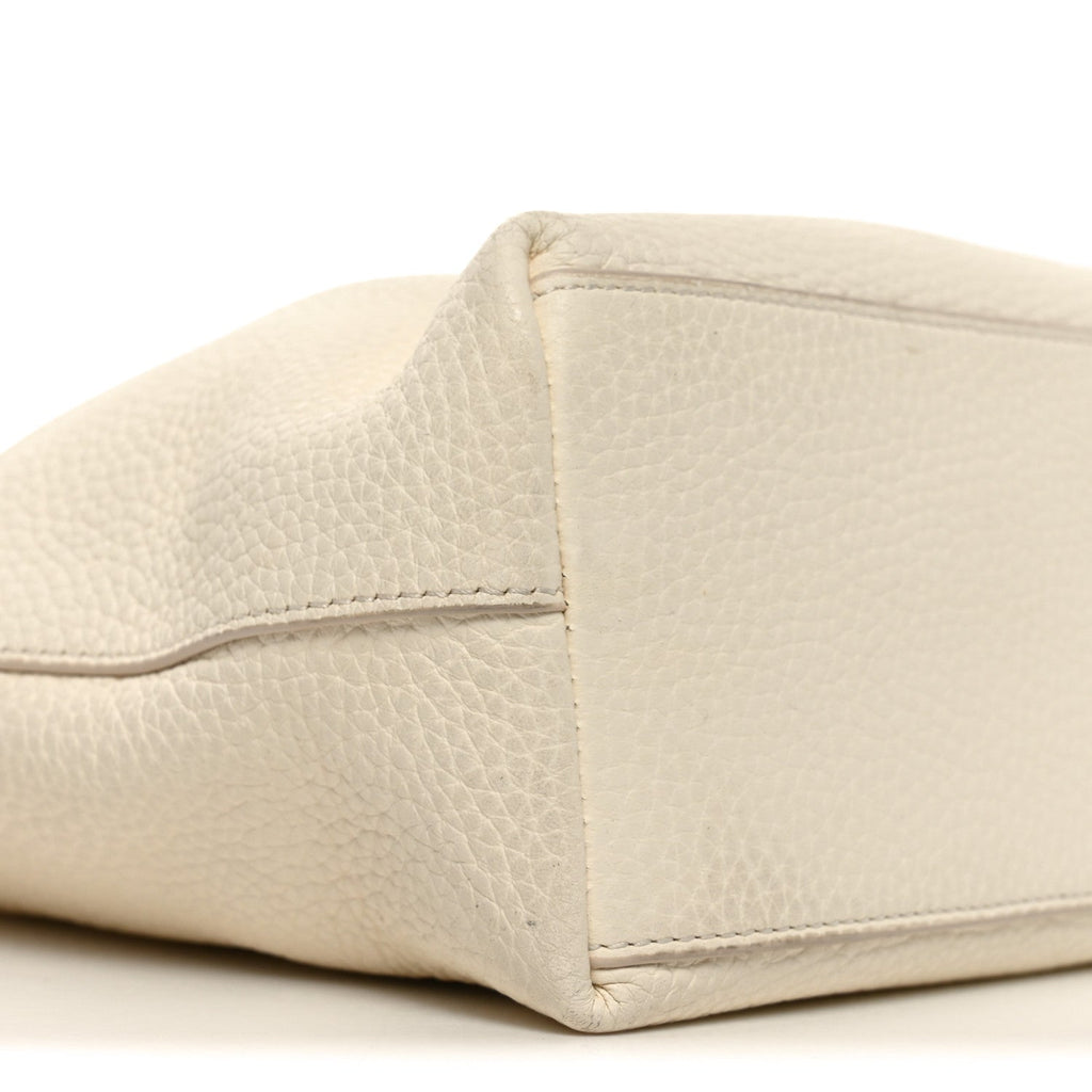 Grained Calfskin Medium Portfolio Tote Ivory