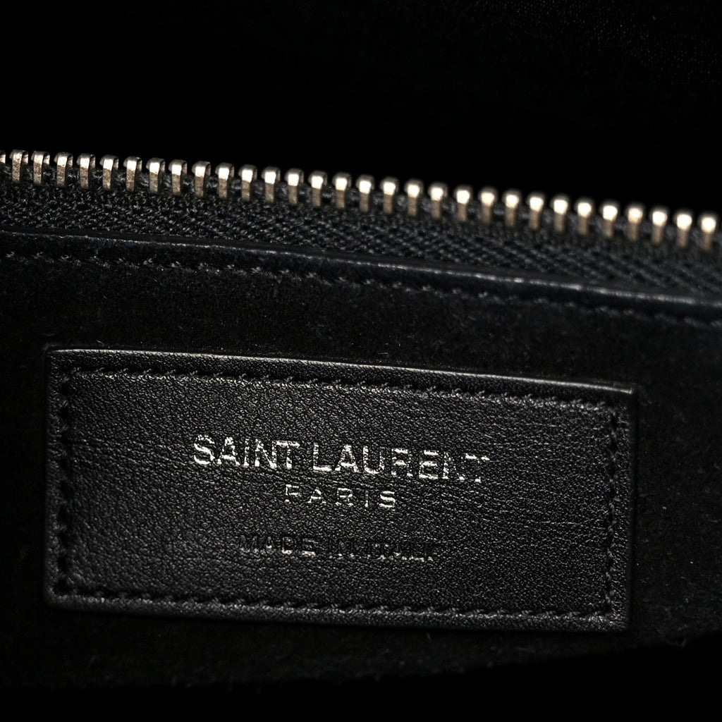 Python Calfskin Embossed Small Sac de Jour Black