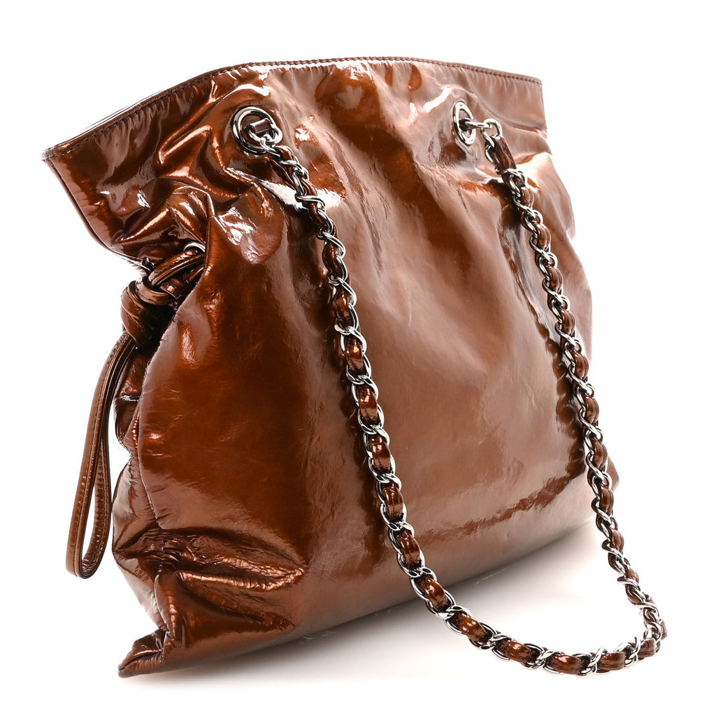 Patent Bonbons Shopper Tote Bronze