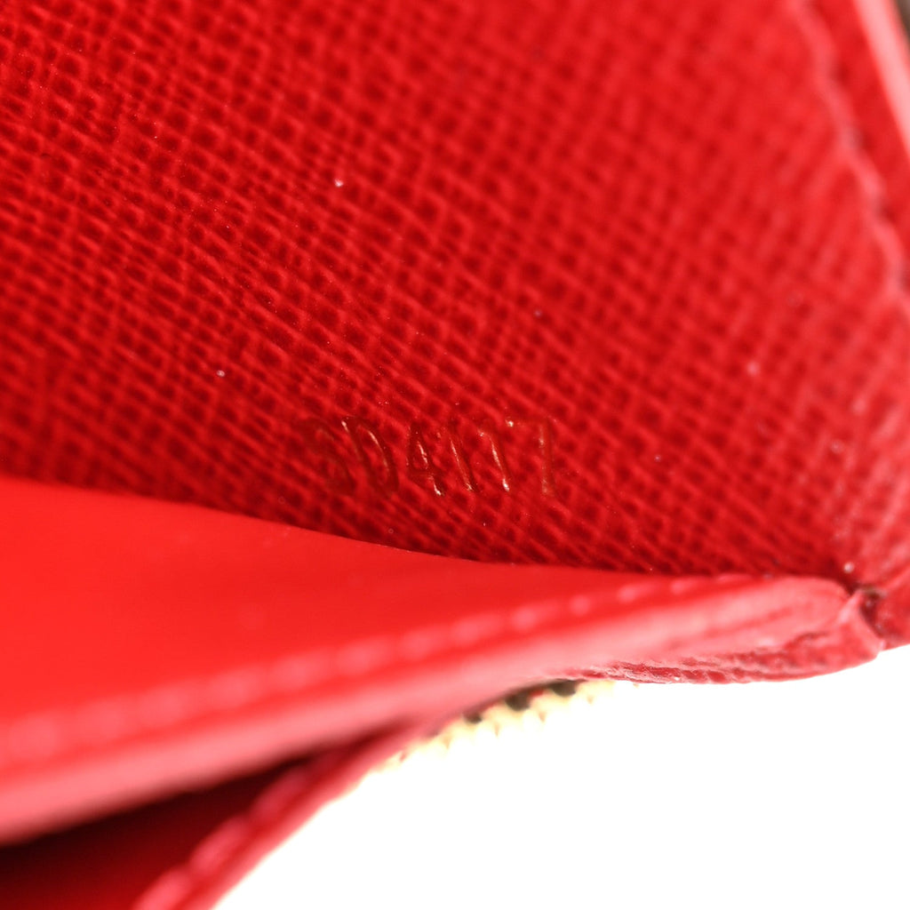 Damier Ebene Clemence Wallet Cherry