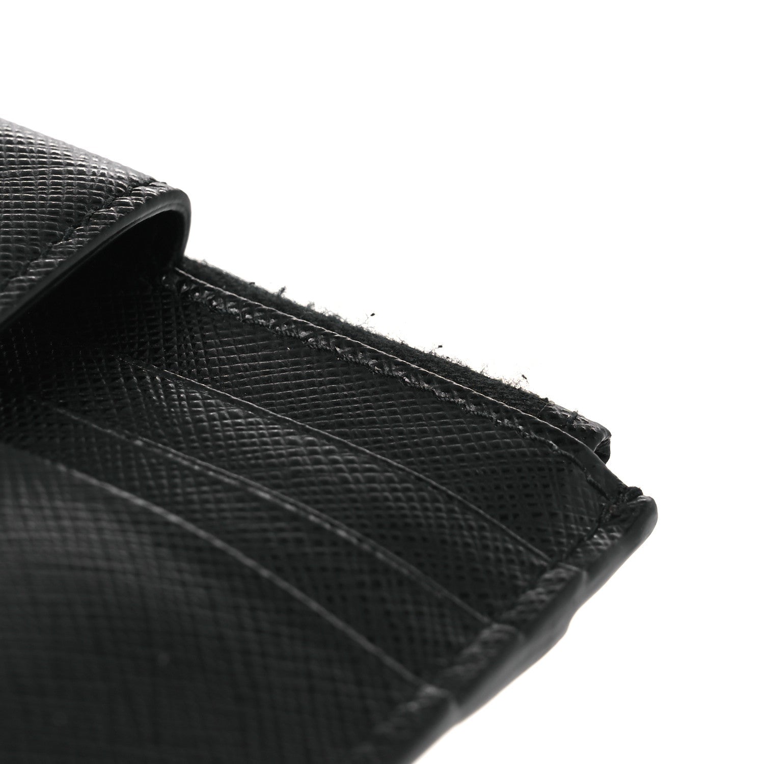 Saffiano Triangle Zip  Holder Black