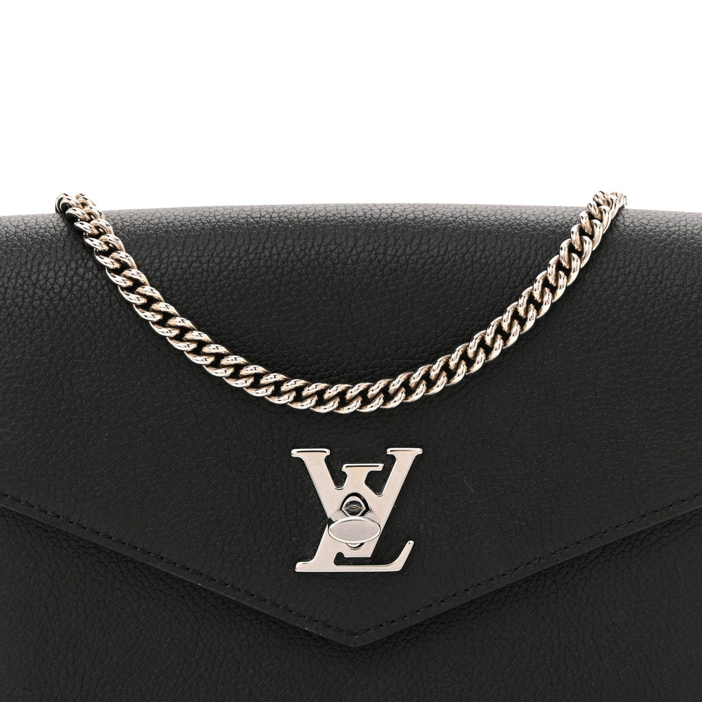 Soft Calfskin My Lockme Chain Pochette Black