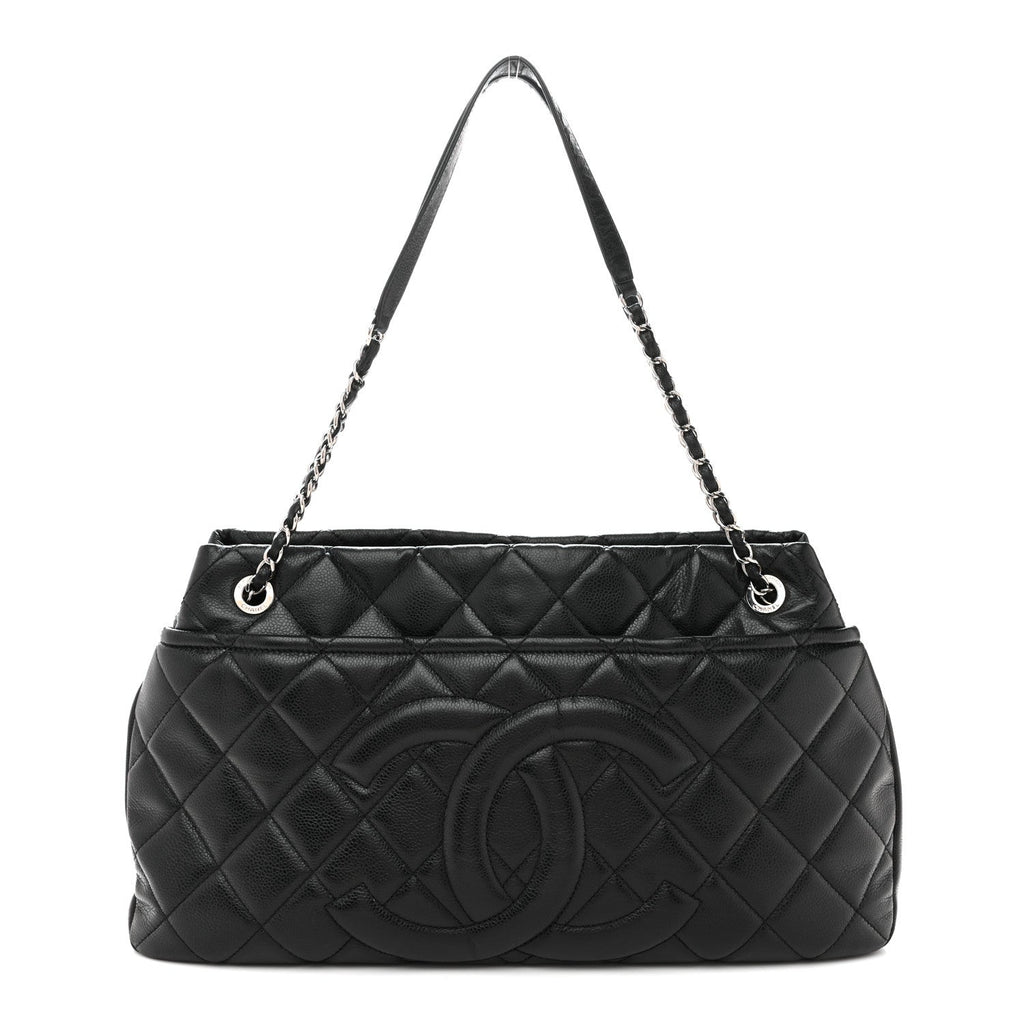 Caviar Quilted CC Timeless Soft Tote Black