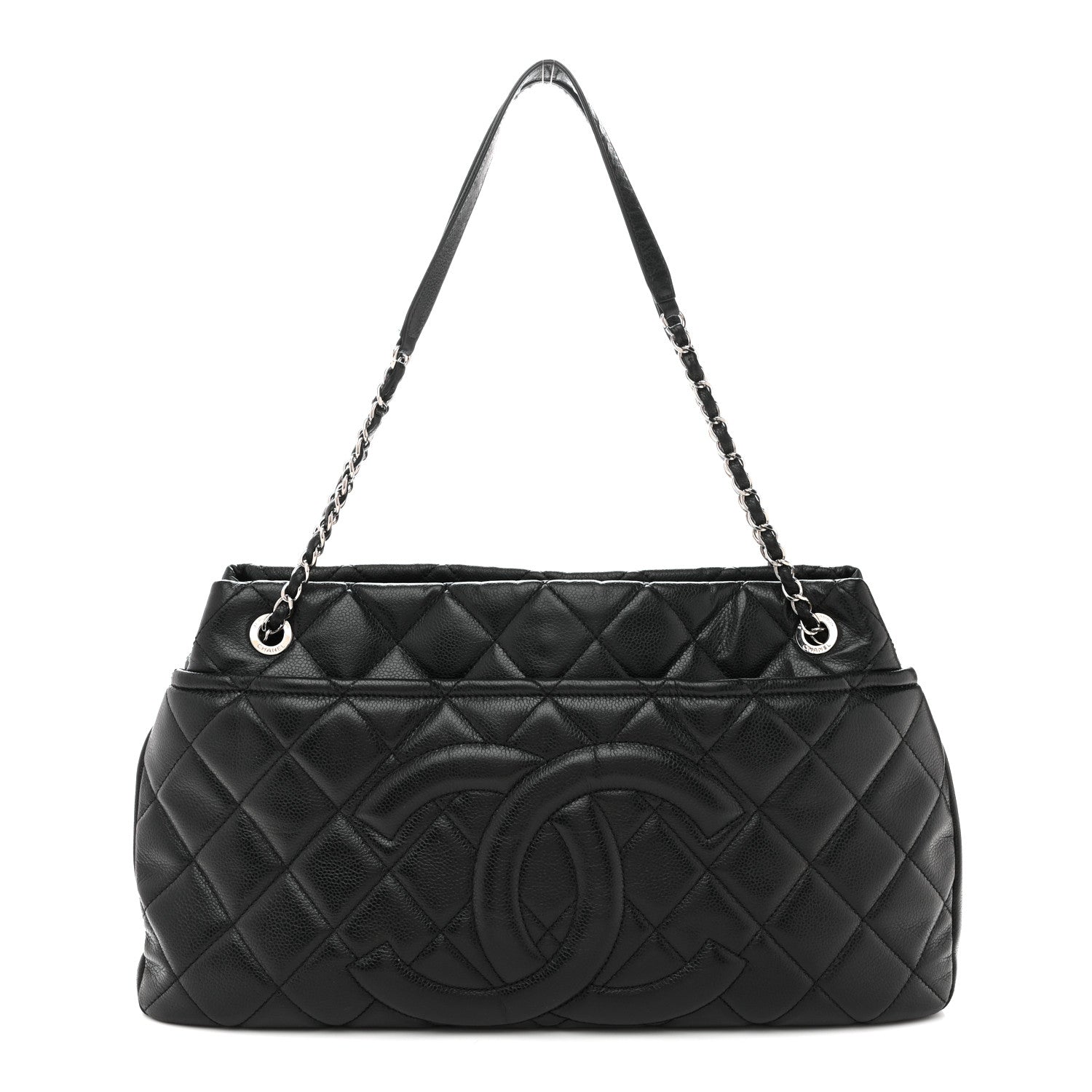 Caviar Quilted CC Timeless Soft Tote Black