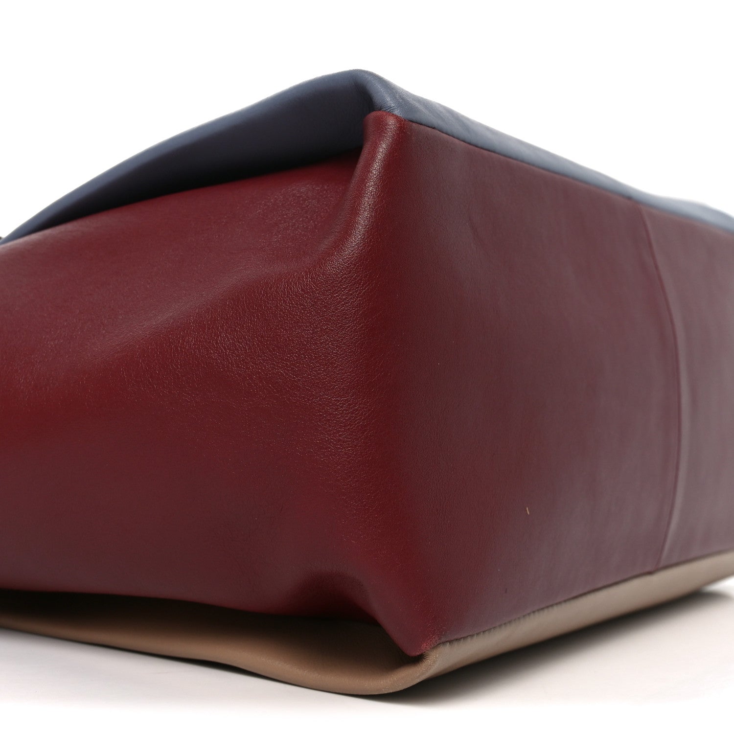 Calfskin Pony Hair Colorblock Mime Single Handle Bag Multicolor