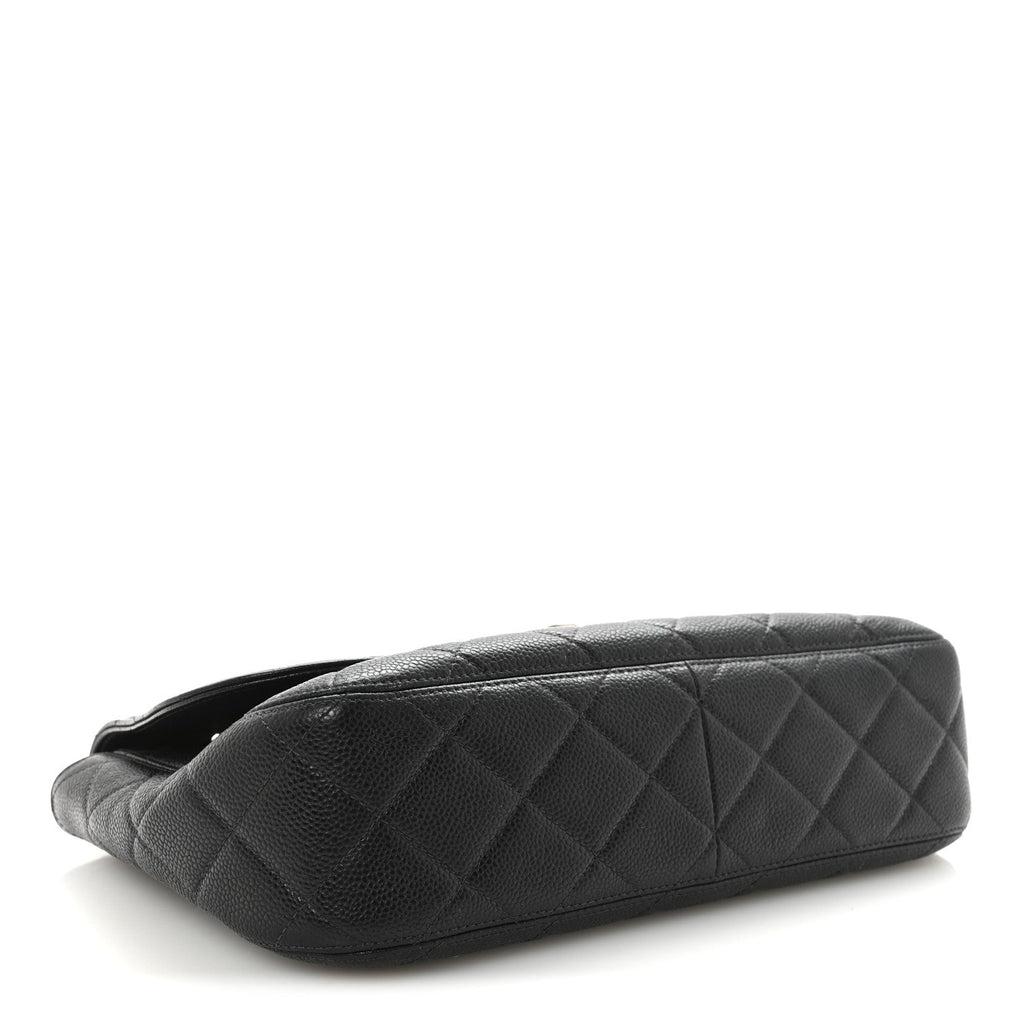 Caviar Quilted Jumbo Single Flap Black