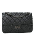 Aged Calfskin Quilted 2.55 Reissue Mini Flap So Black