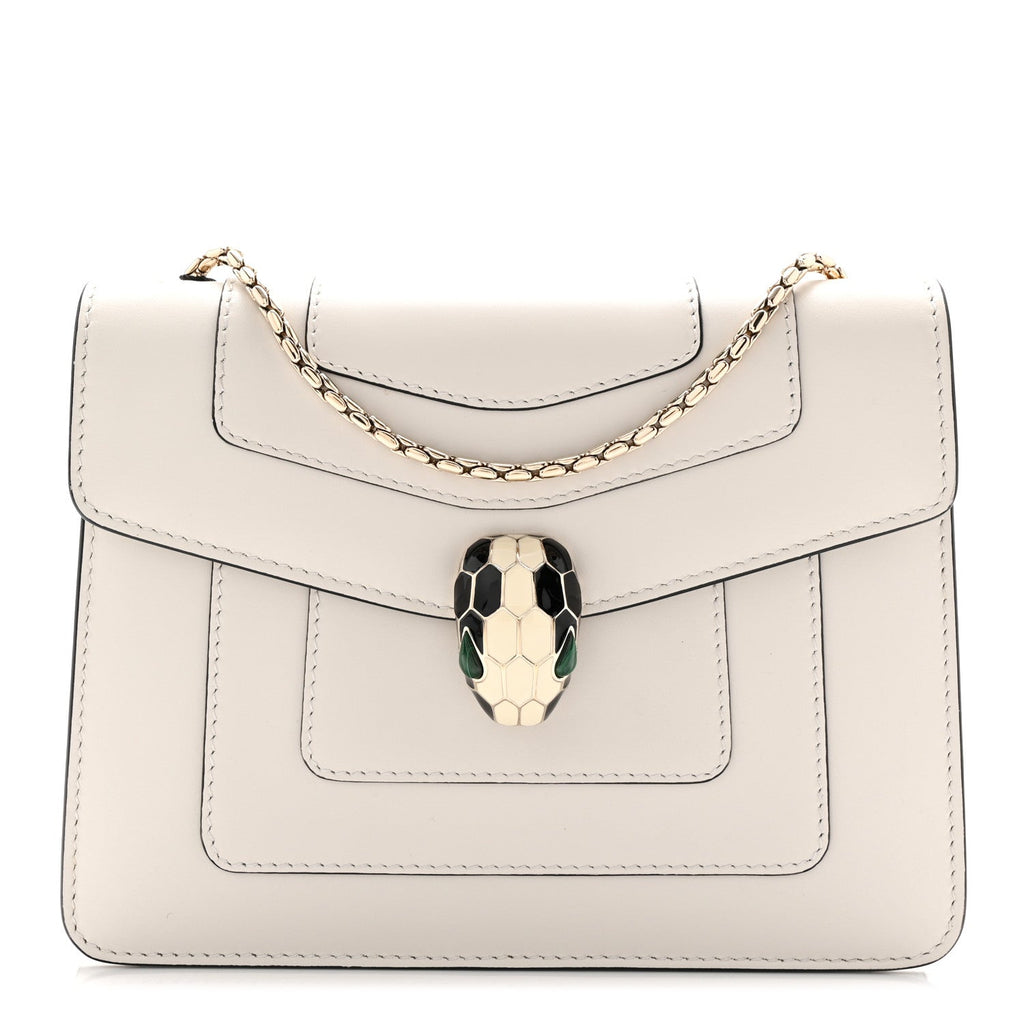 Calfskin Small Serpenti Forever Crossbody Bag White Agate