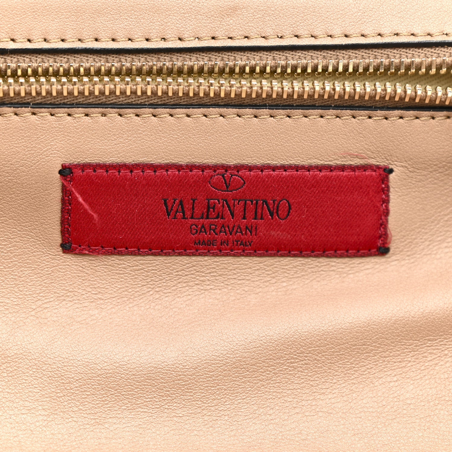 Vitello Small Rockstud Tote Beige
