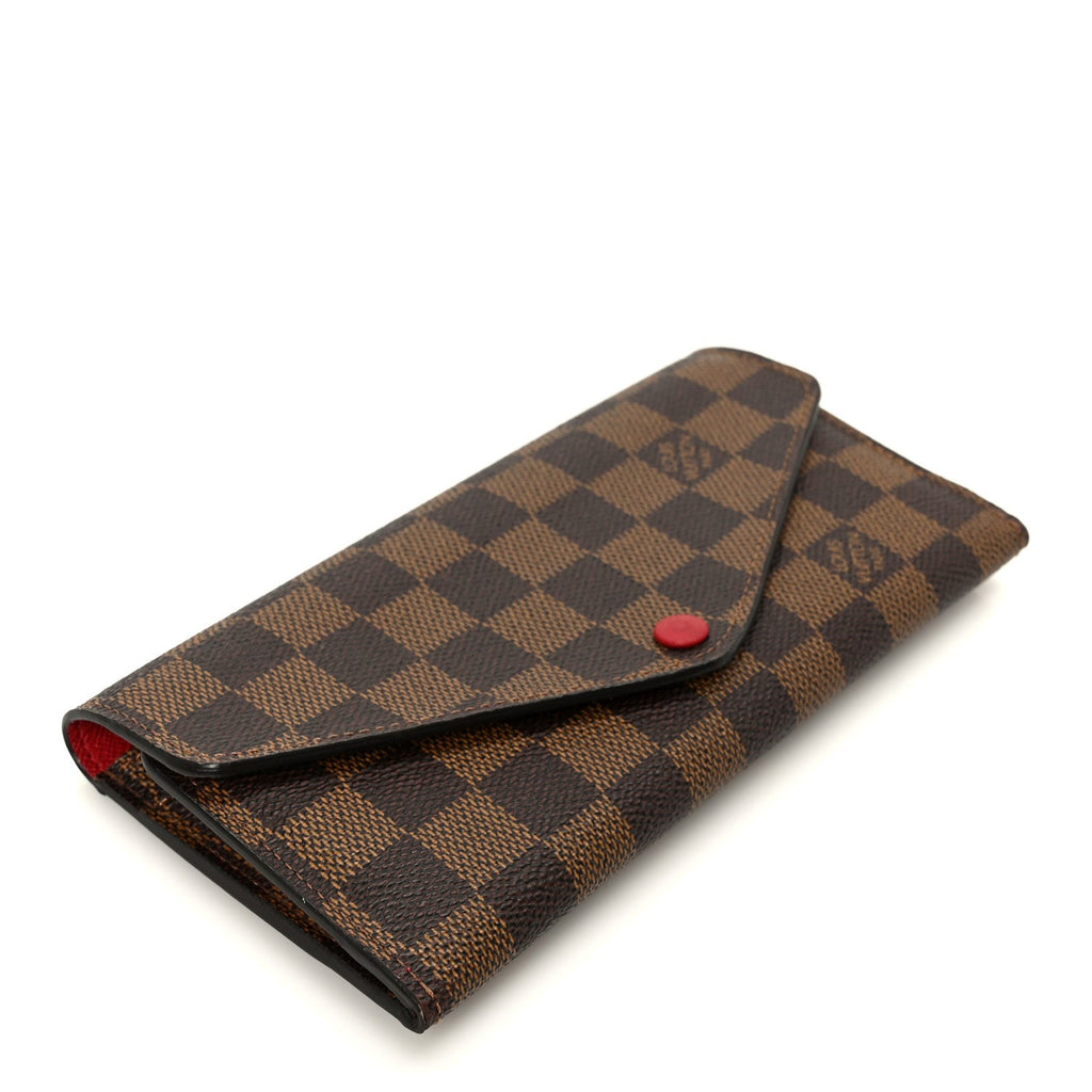 Damier Ebene Josephine Wallet Red