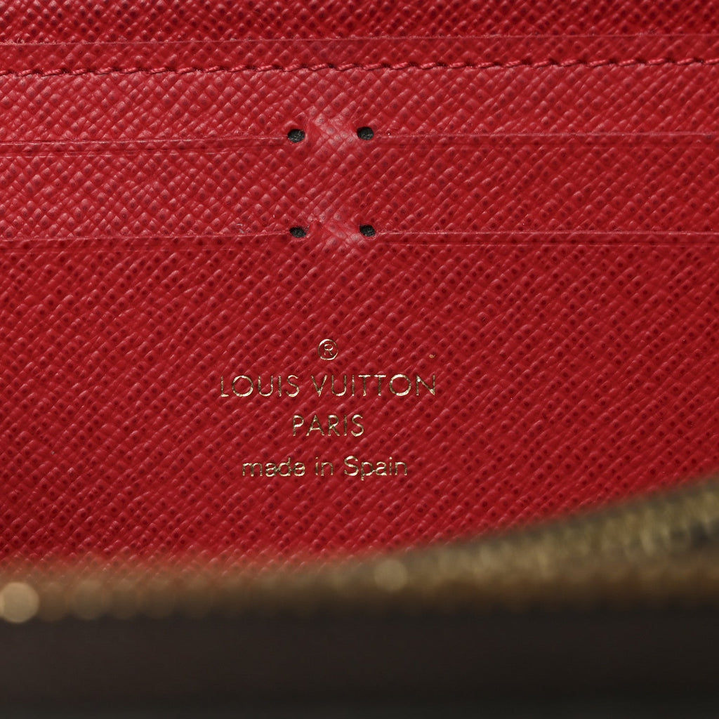 Damier Ebene Clemence Wallet Cherry