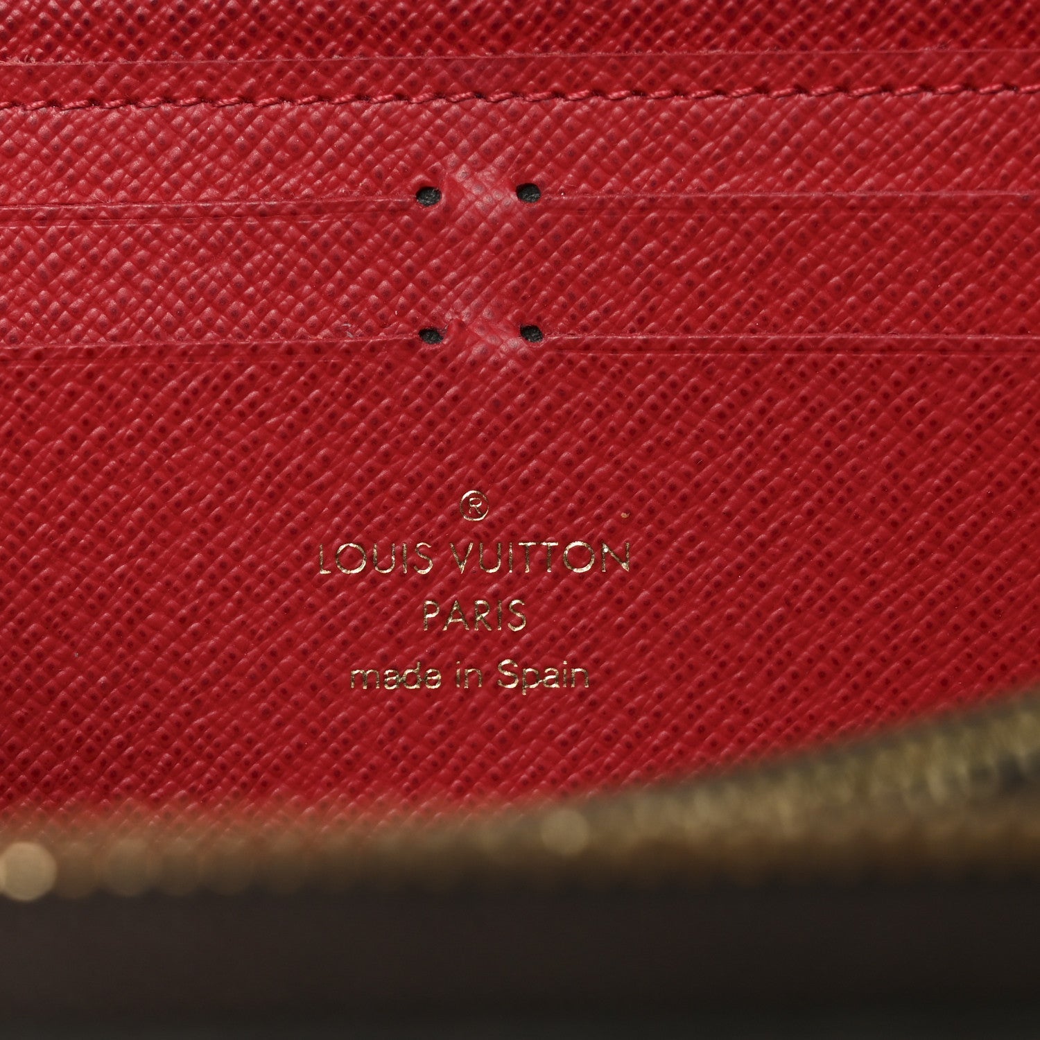 Damier Ebene Clemence Wallet Cherry