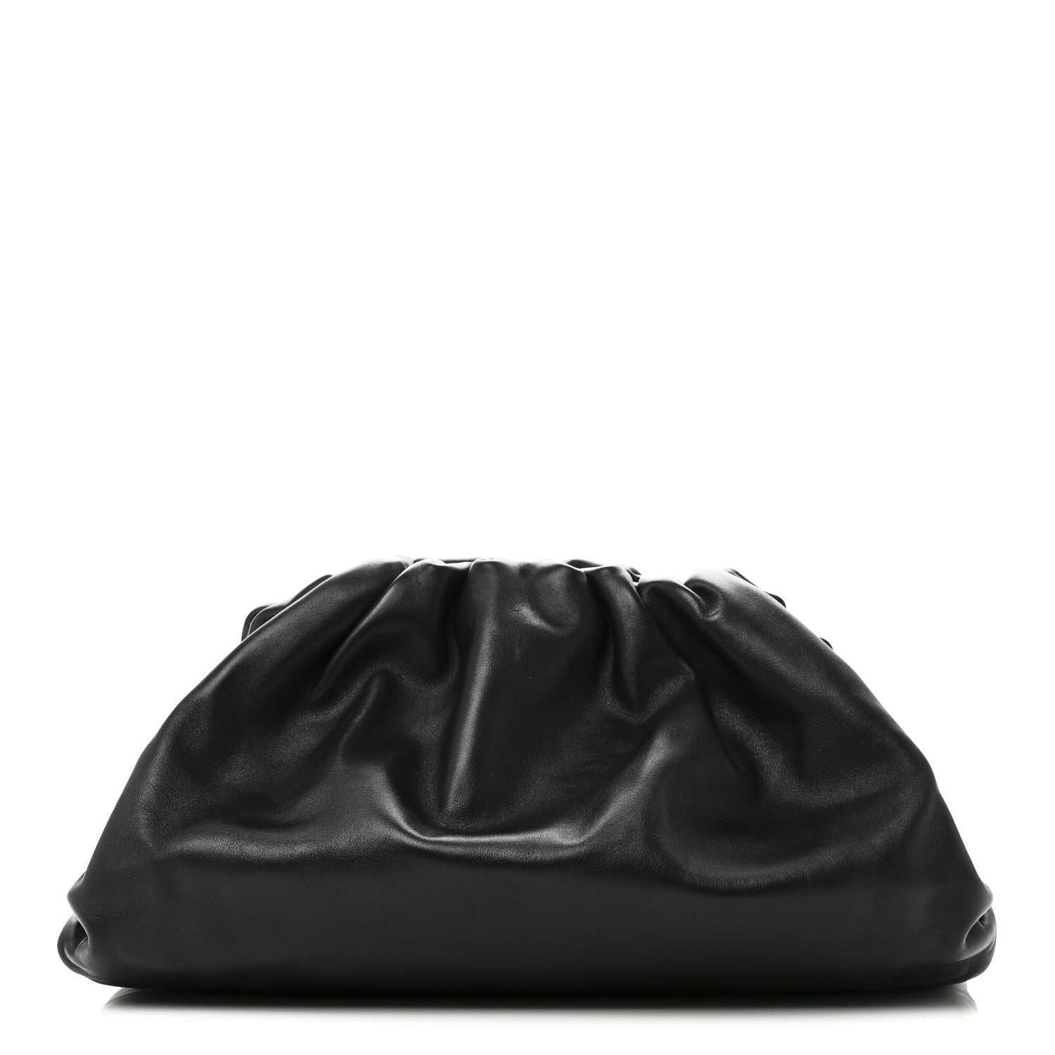 Smooth Butter Calf The Pouch Oversized Clutch Black