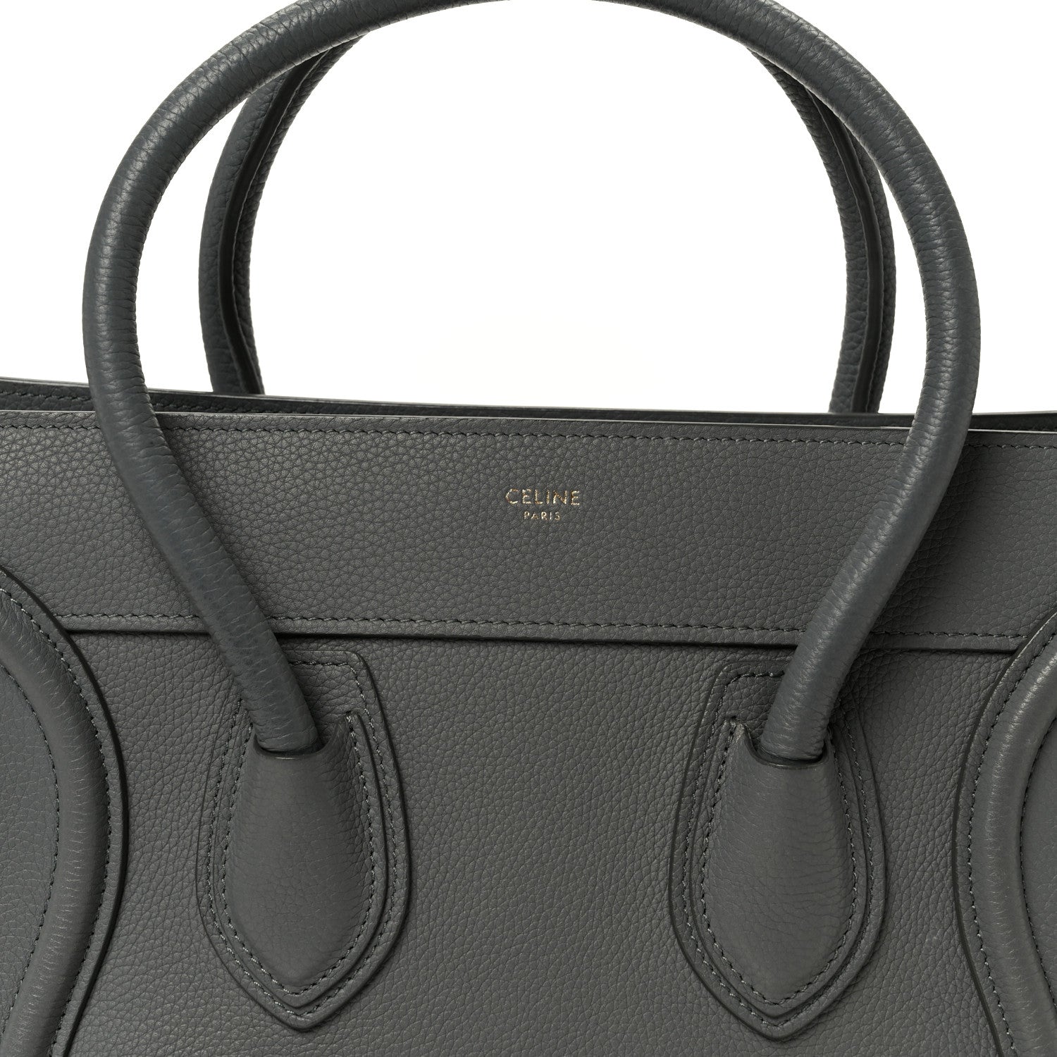 Baby Drummed Calfskin Micro Luggage Kohl