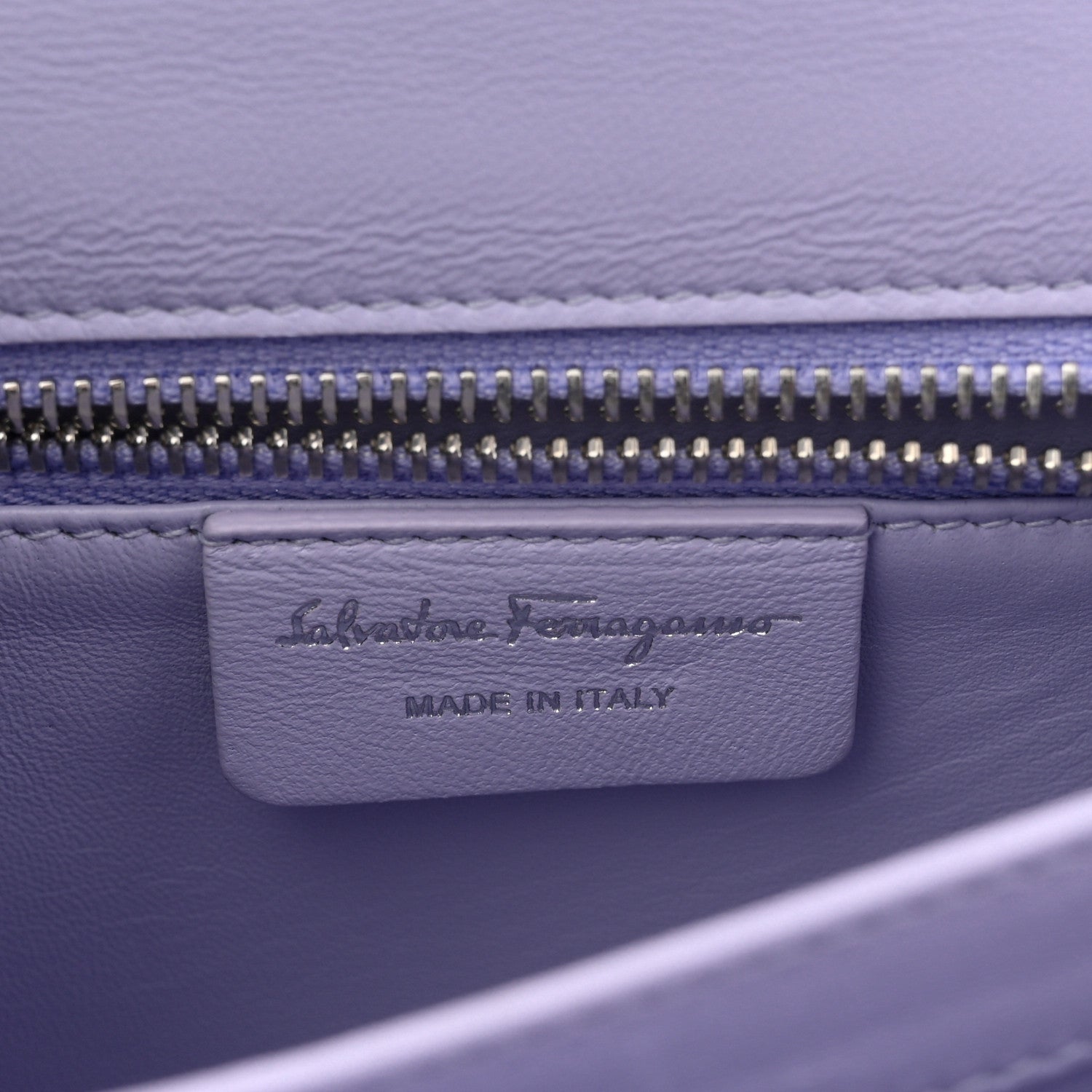 Brushed Off Calfskin Mini Iconic Top Handle Bag New Lavender