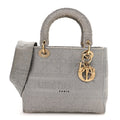 Canvas Embroidered Cannage Medium Lady D-Lite Gray
