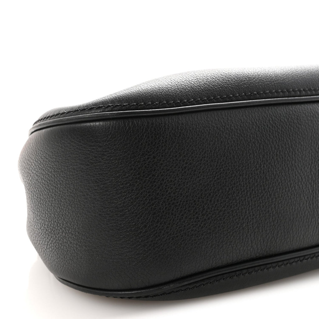 Supple Grained Calfskin Medium Polly Black