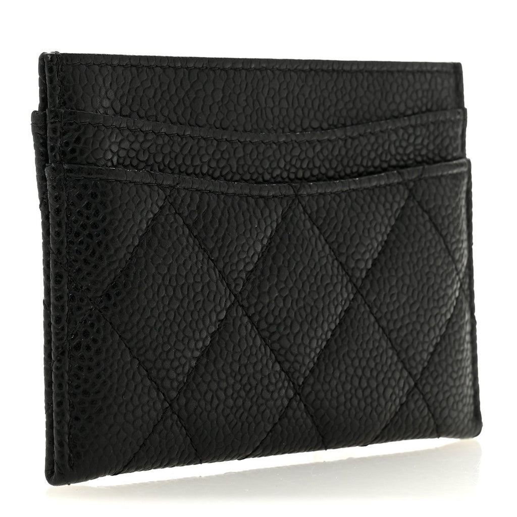 Caviar Quilted  Holder Black