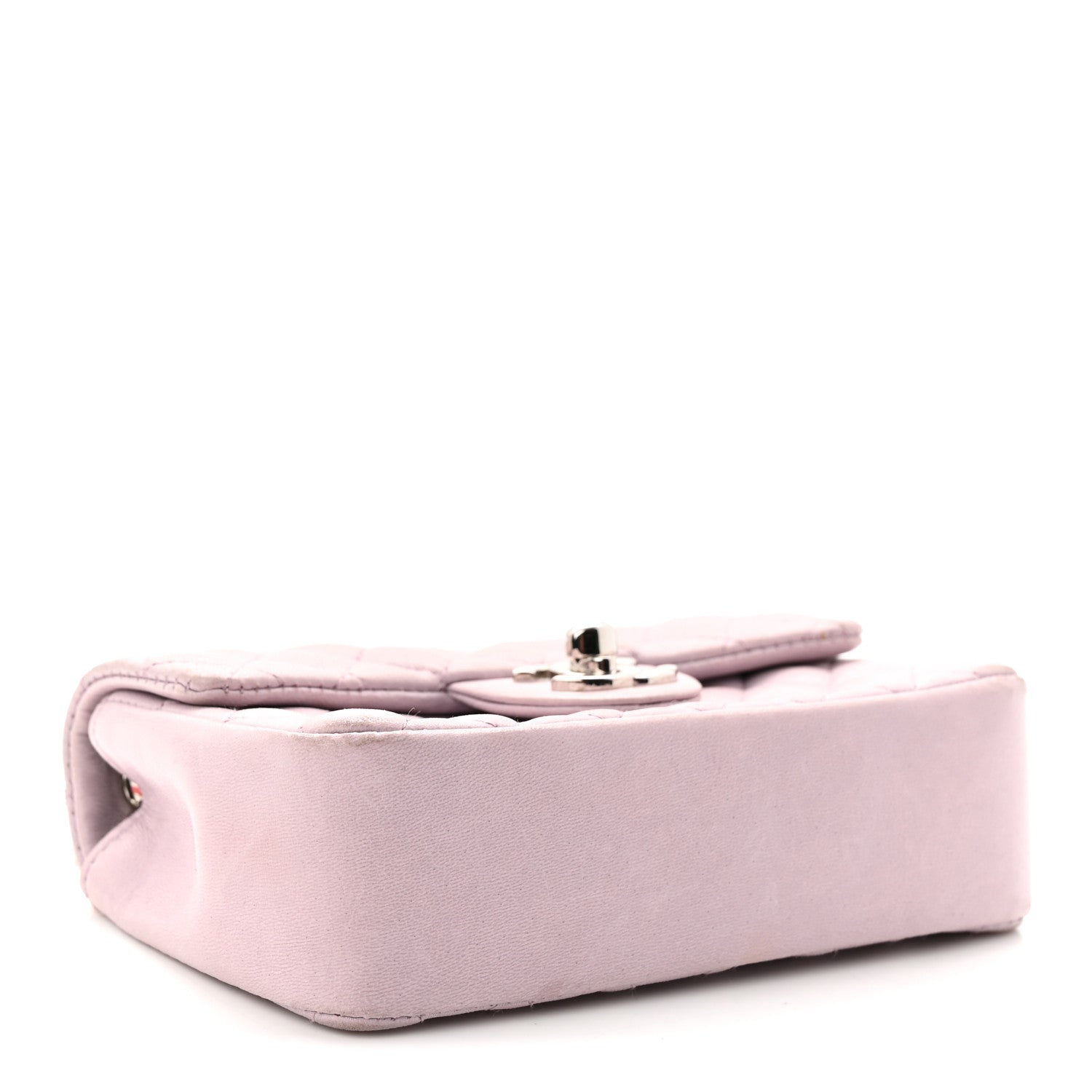 Lambskin Quilted Extra Mini Valentine Flap Lilac