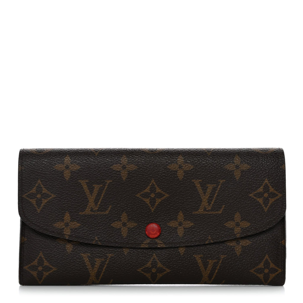 Monogram Emilie Wallet Red