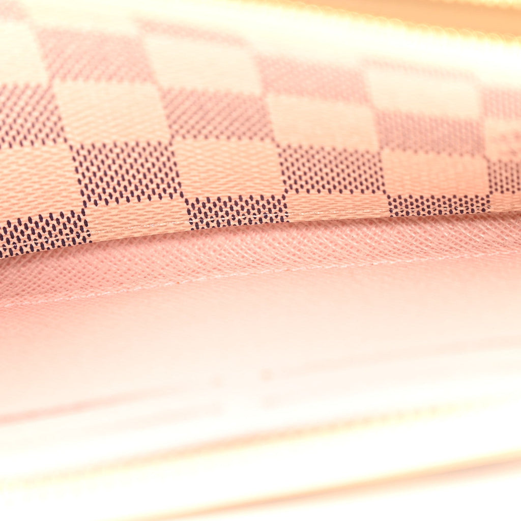 Damier Azur Clemence Wallet Rose Ballerine