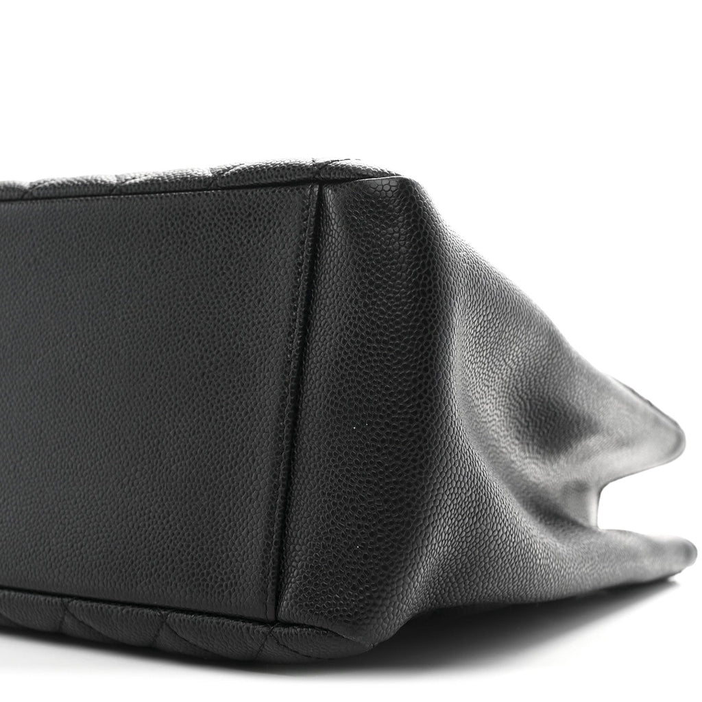 Caviar Quilted Grand Shopping Tote GST Black