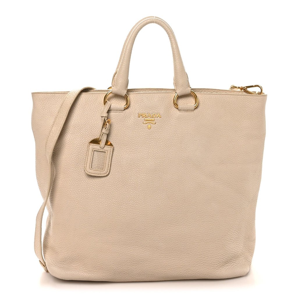 Vitello Daino Shopping Tote Sabbia