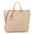 Vitello Daino Shopping Tote Sabbia