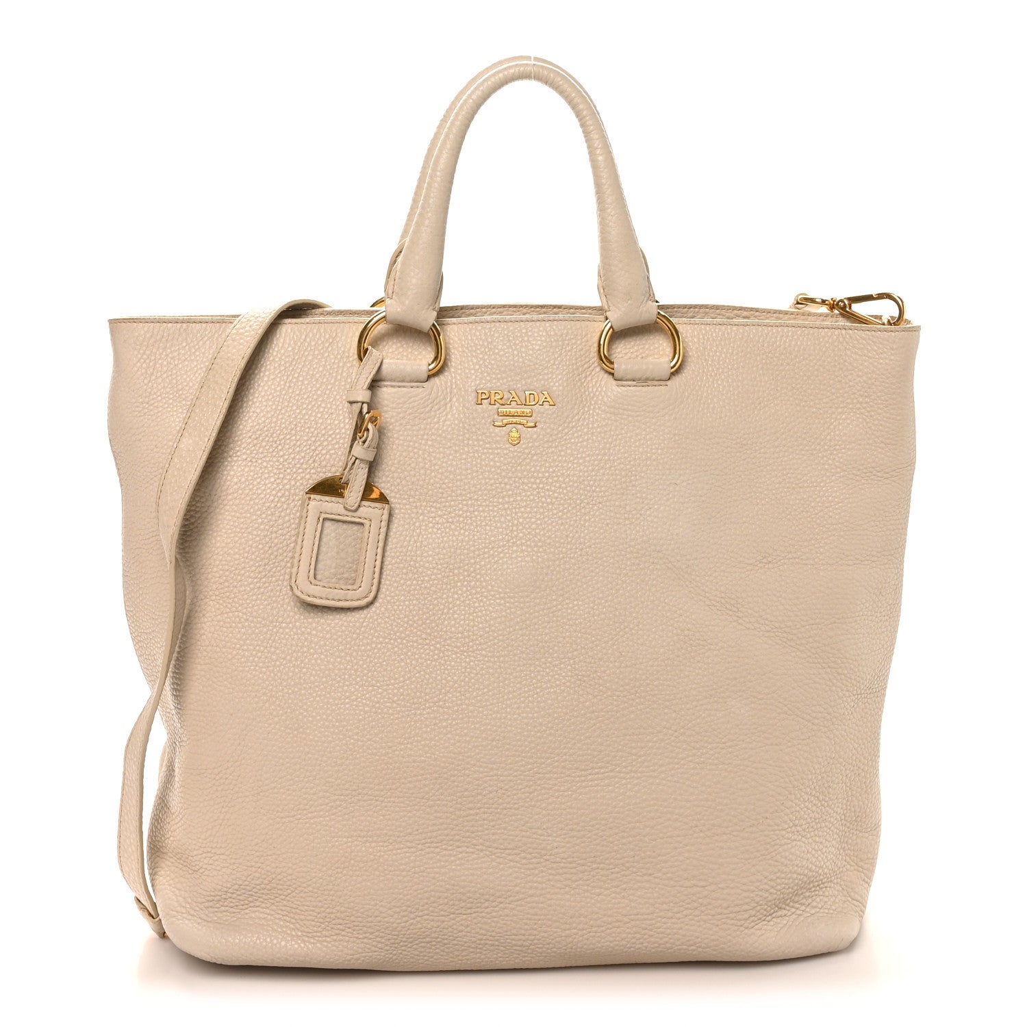Vitello Daino Shopping Tote Sabbia